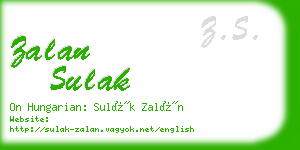 zalan sulak business card